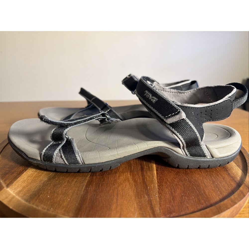 Teva Verra Sandals Womens 10 Antiguous Black Multi Strappy Sport 1006263